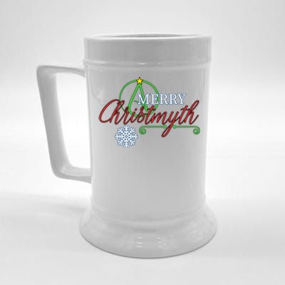 Merry Christmyth Atheist Christmas Gift (Color) Beer Stein