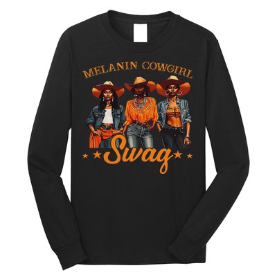 Melanins Cowgirls African Melanins Cowgirl Black History Long Sleeve Shirt