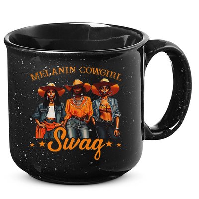 Melanins Cowgirls African Melanins Cowgirl Black History 15oz Campfire Ceramic Mug