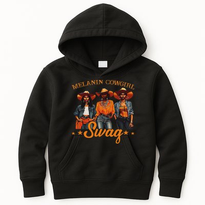 Melanins Cowgirls African Melanins Cowgirl Black History Kids Hoodie