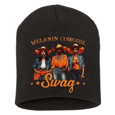 Melanins Cowgirls African Melanins Cowgirl Black History Short Acrylic Beanie