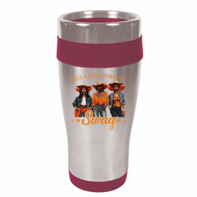 Melanins Cowgirls African Melanins Cowgirl Black History 16oz Travel Tumbler