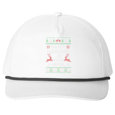 Merry Christmas Animal Filthy Ya Xmas Pajama Snapback Five-Panel Rope Hat