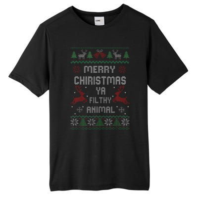 Merry Christmas Animal Filthy Ya Xmas Pajama Tall Fusion ChromaSoft Performance T-Shirt