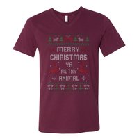 Merry Christmas Animal Filthy Ya V-Neck T-Shirt