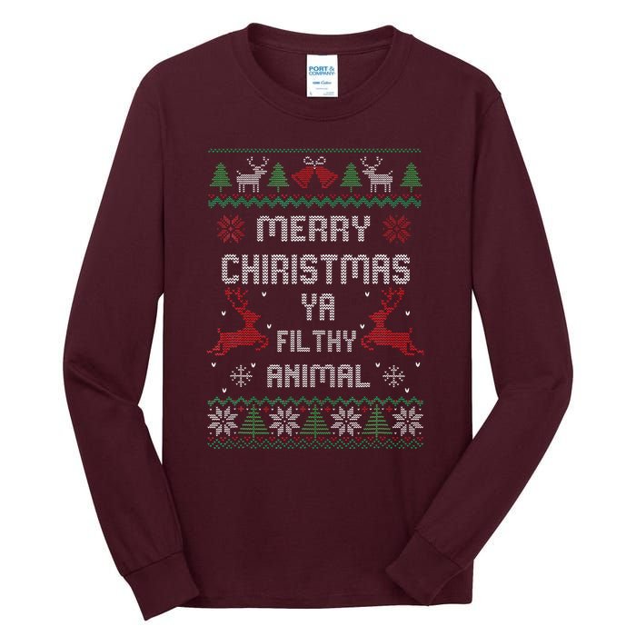 Merry Christmas Animal Filthy Ya Tall Long Sleeve T-Shirt