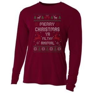 Merry Christmas Animal Filthy Ya Cooling Performance Long Sleeve Crew