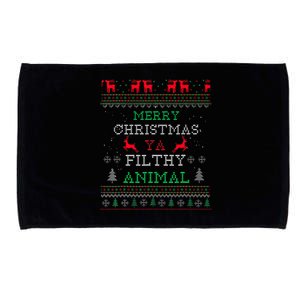 Merry Christmas Animal Filthy Ya Xmas Pajama Family Matching  Microfiber Hand Towel