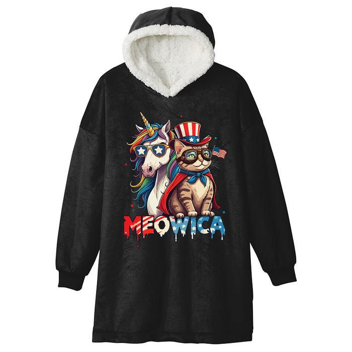 Meowica Cat And Unicorn Hooded Wearable Blanket