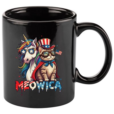 Meowica Cat And Unicorn 11oz C Handle Ceramic Mug