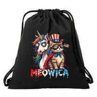 Meowica Cat And Unicorn Drawstring Bag