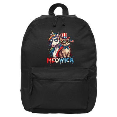 Meowica Cat And Unicorn 16 in Basic Backpack