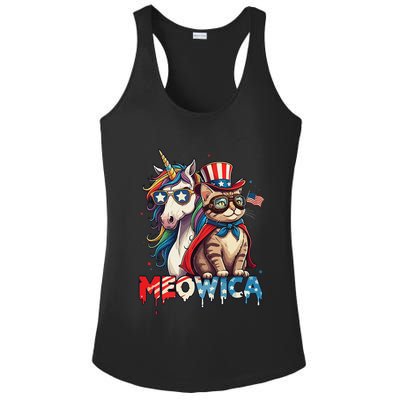 Meowica Cat And Unicorn Ladies PosiCharge Competitor Racerback Tank