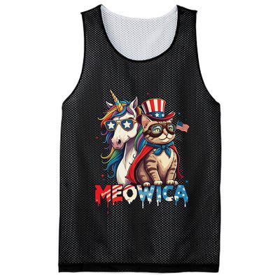 Meowica Cat And Unicorn Mesh Reversible Basketball Jersey Tank