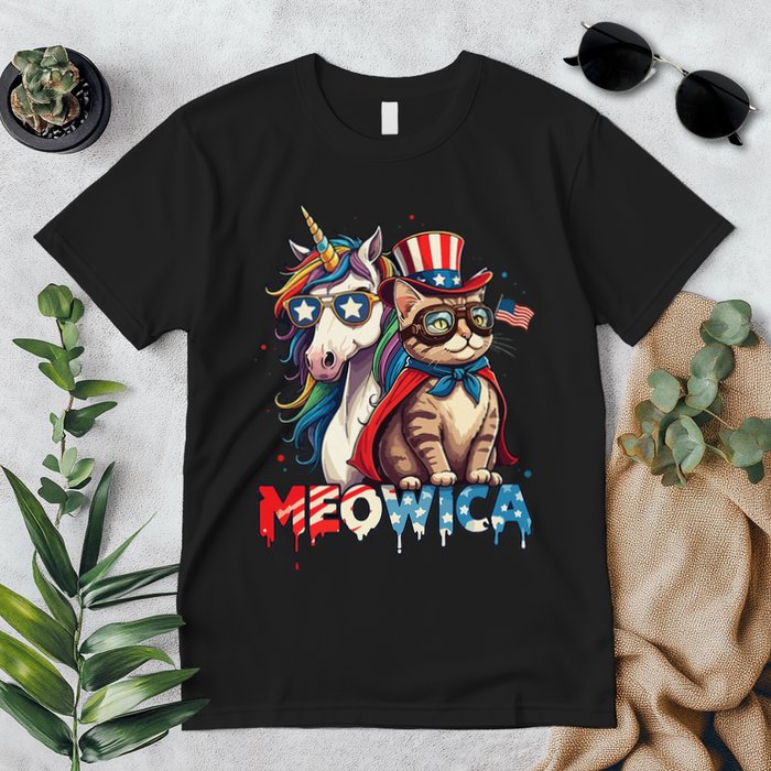 Meowica Cat And Unicorn Premium T-Shirt