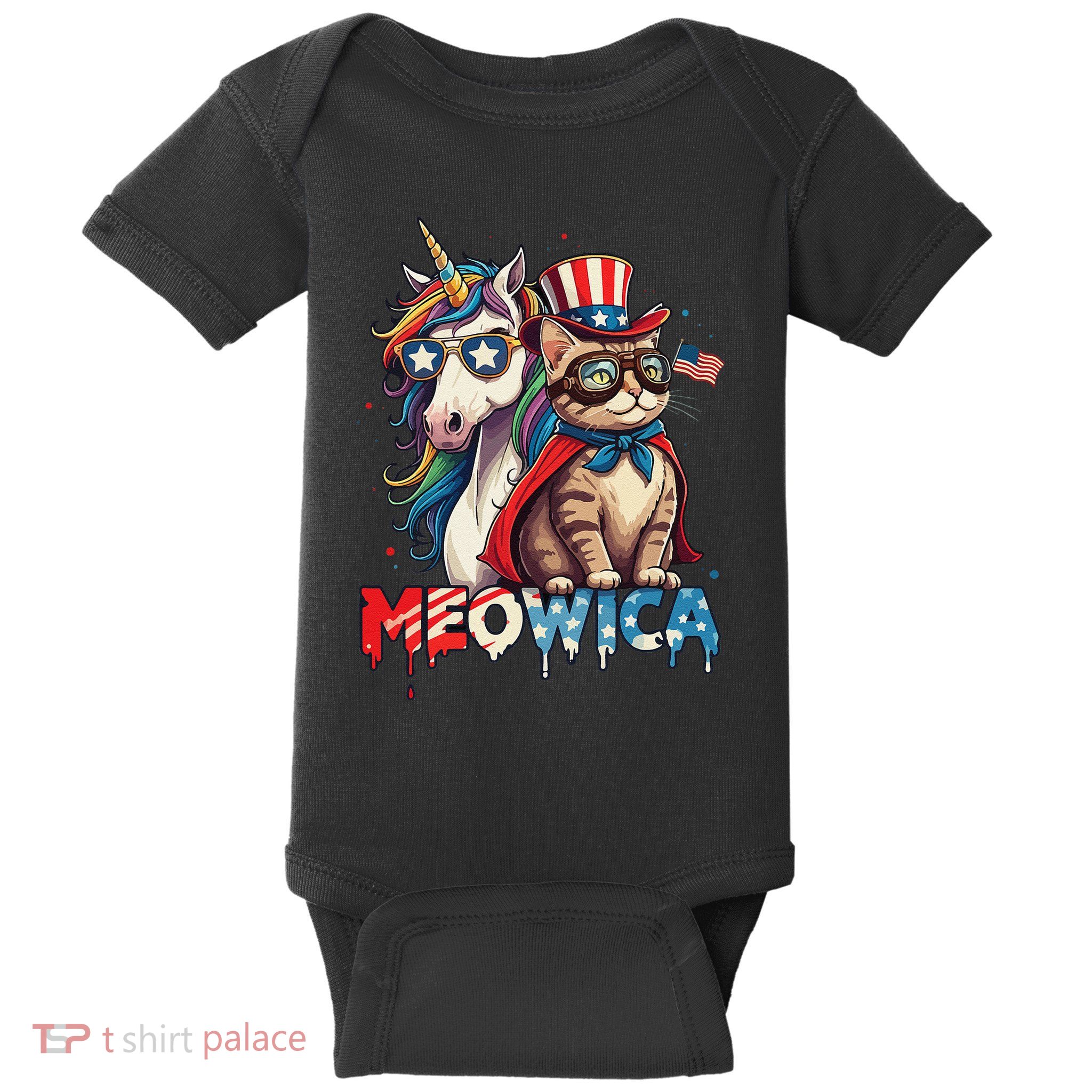 Meowica Cat And Unicorn Baby Bodysuit