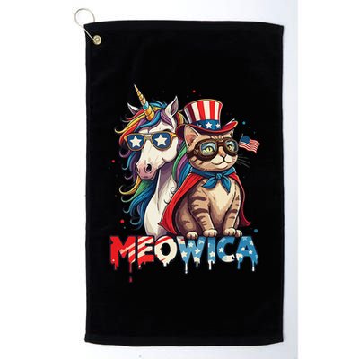Meowica Cat And Unicorn Golf Towel