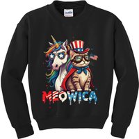 Meowica Cat And Unicorn Kids Sweatshirt