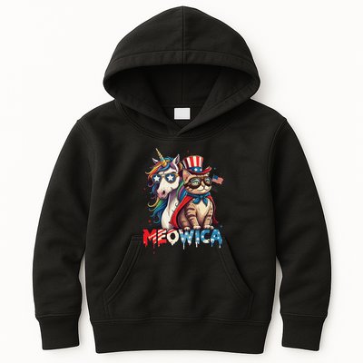 Meowica Cat And Unicorn Kids Hoodie