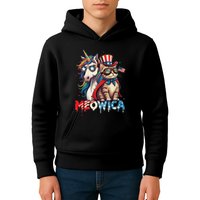 Meowica Cat And Unicorn Kids Hoodie