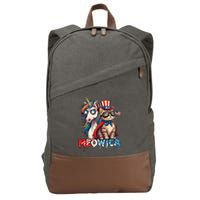 Meowica Cat And Unicorn Cotton Canvas Backpack