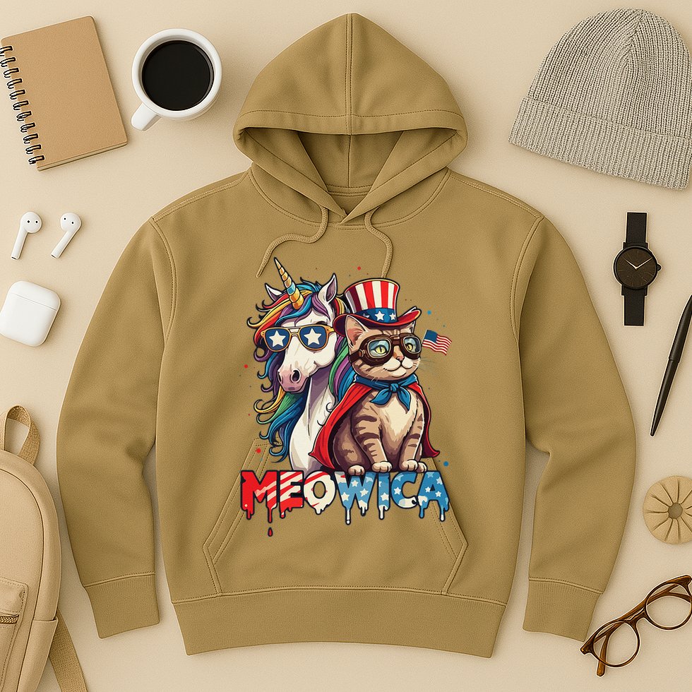 Meowica Cat And Unicorn Hoodie