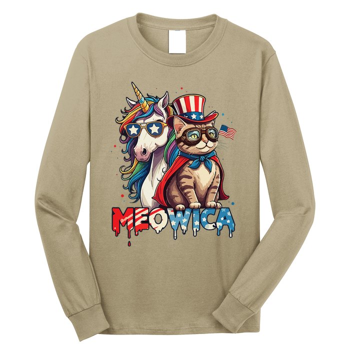Meowica Cat And Unicorn Long Sleeve Shirt