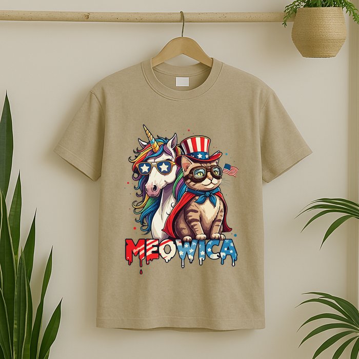 Meowica Cat And Unicorn T-Shirt