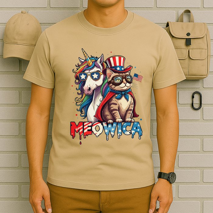 Meowica Cat And Unicorn T-Shirt