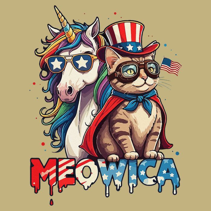 Meowica Cat And Unicorn Button