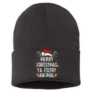 Merry Christmas Animal Filthy Ya Xmas Family Pajama Matching Sustainable Knit Beanie