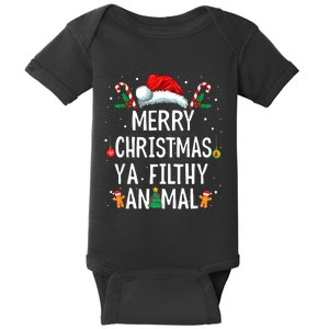 Merry Christmas Animal Filthy Ya Xmas Family Pajama Matching Baby Bodysuit