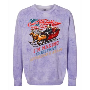 Making Christmas Affordable Again Retro Election Result 2024 Colorblast Crewneck Sweatshirt