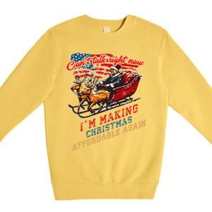 Making Christmas Affordable Again Retro Election Result 2024 Premium Crewneck Sweatshirt