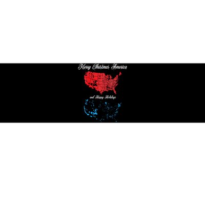 Merry Christmas America Funny 2024 Election Map Holiday Bumper Sticker