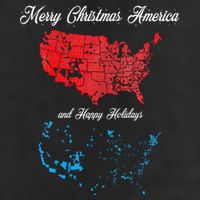 Merry Christmas America Funny 2024 Election Map Holiday Adult Drive Performance Visor