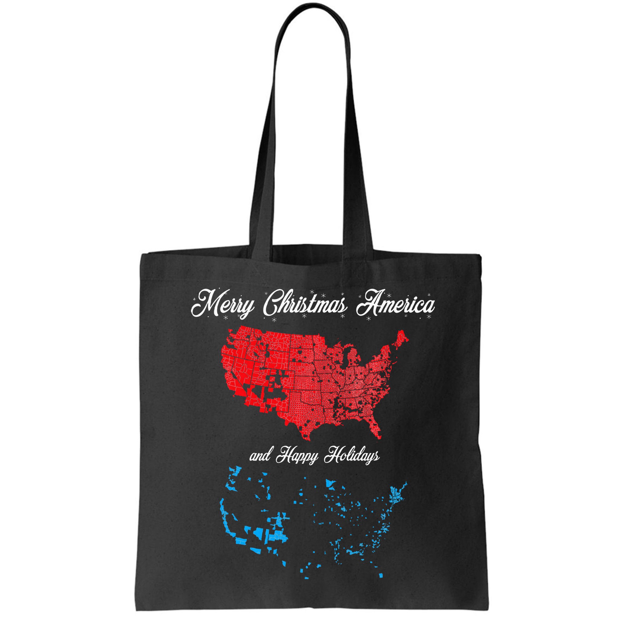 Merry Christmas America Funny 2024 Election Map Holiday Bag