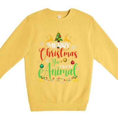 Merry Christmas Animal Filthy Ya Xmas Family Pajama Premium Crewneck Sweatshirt