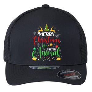 Merry Christmas Animal Filthy Ya Xmas Family Pajama Flexfit Unipanel Trucker Cap