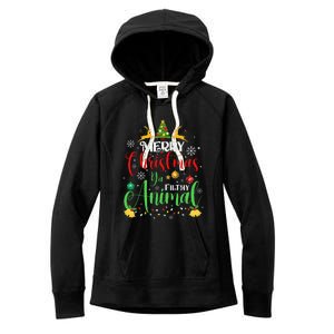 Merry Christmas Animal Filthy Ya Xmas Family Pajama Women's Fleece Hoodie