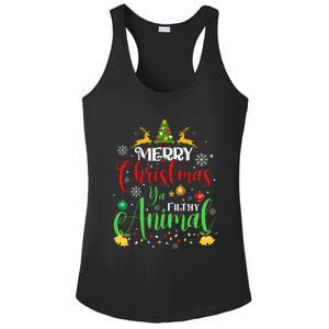 Merry Christmas Animal Filthy Ya Xmas Family Pajama Ladies PosiCharge Competitor Racerback Tank