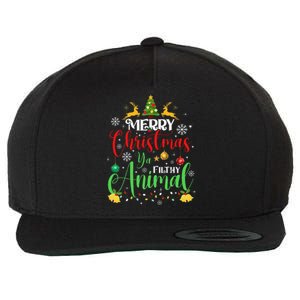 Merry Christmas Animal Filthy Ya Xmas Family Pajama Wool Snapback Cap