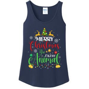 Merry Christmas Animal Filthy Ya Xmas Family Pajama Ladies Essential Tank