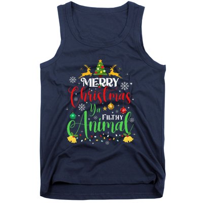 Merry Christmas Animal Filthy Ya Xmas Family Pajama Tank Top