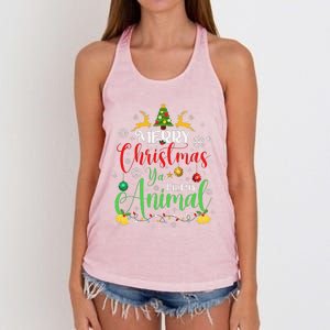 Merry Christmas Animal Filthy Ya Xmas Family Pajama Women's Knotted Racerback Tank