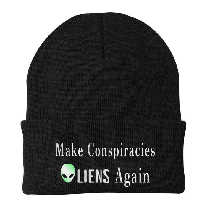 Make Conspiracies Aliens Again Funny Ufo Enthusiast Design Knit Cap Winter Beanie