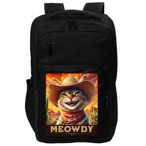 Meowdy Cowboy A Furry Friend In The Wild West Cat Impact Tech Backpack