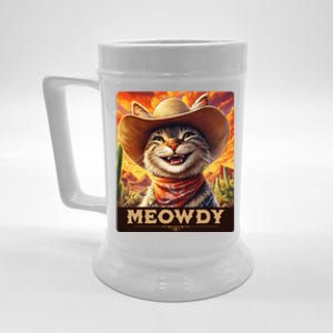 Meowdy Cowboy A Furry Friend In The Wild West Cat Beer Stein