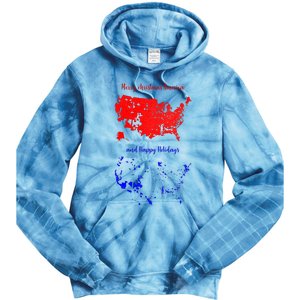 Merry Christmas America And Happy Holidays New President Tie Dye Hoodie