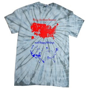 Merry Christmas America And Happy Holidays New President Tie-Dye T-Shirt